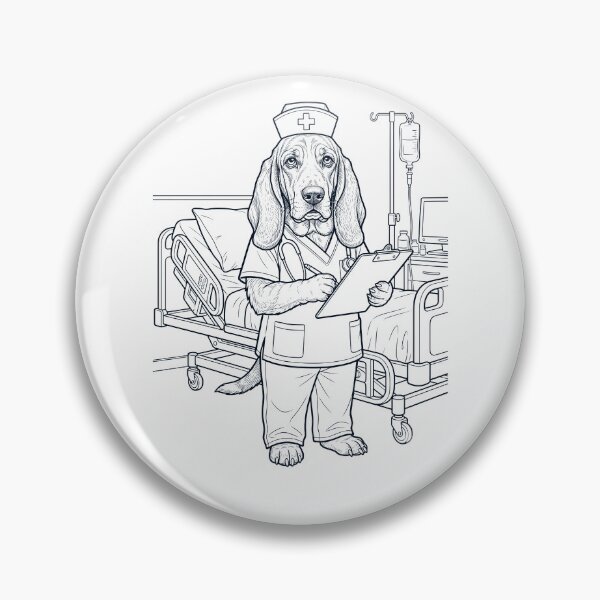 Item preview, Vintage Basset Hound Nurse Dog Dad Mom Lover designed and sold by TerryConnells.