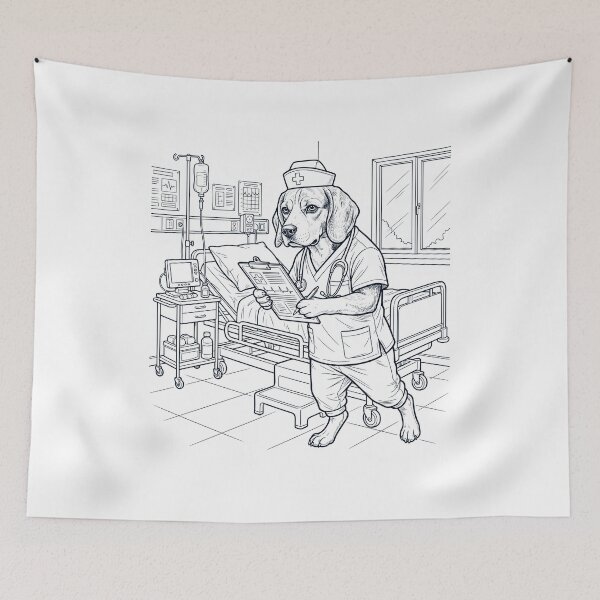 Item preview, Vintage Beagle Nurse Dog Dad Mom Lover designed and sold by TerryConnells.