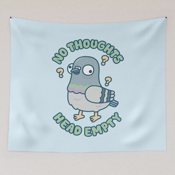 Item preview, Cute Funny Pigeon No Thoughts Head Empty Meme designed and sold by rustydoodle.