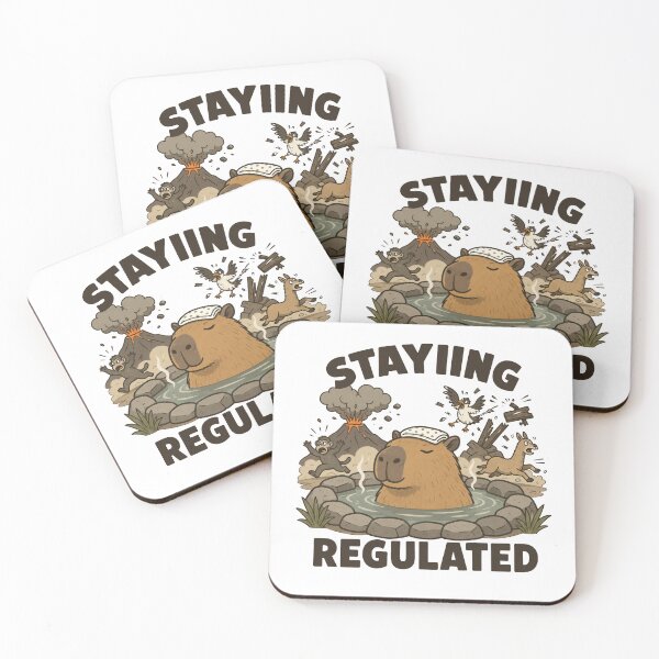 Item preview, Staying Regulated Capybara – Calm in Chaos Funny Meme Design designed and sold by Vector Habit.