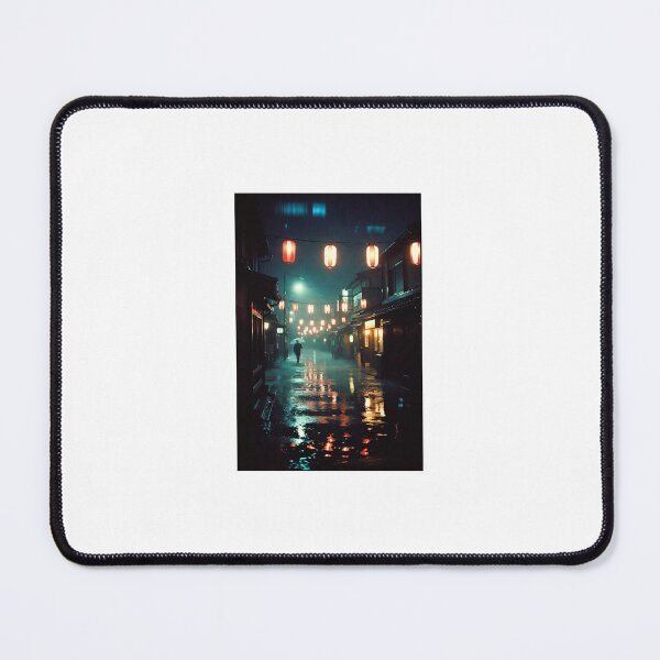 Item preview, Japanese Street Red Lanterns Rainy Night Lo-fi designed and sold by lofiasia.