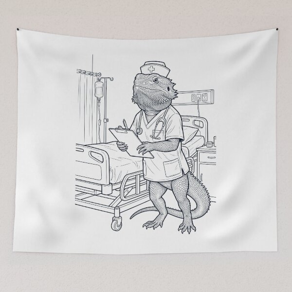 Item preview, Vintage Bearded Dragon Nurse Animal Lover designed and sold by TerryConnells.
