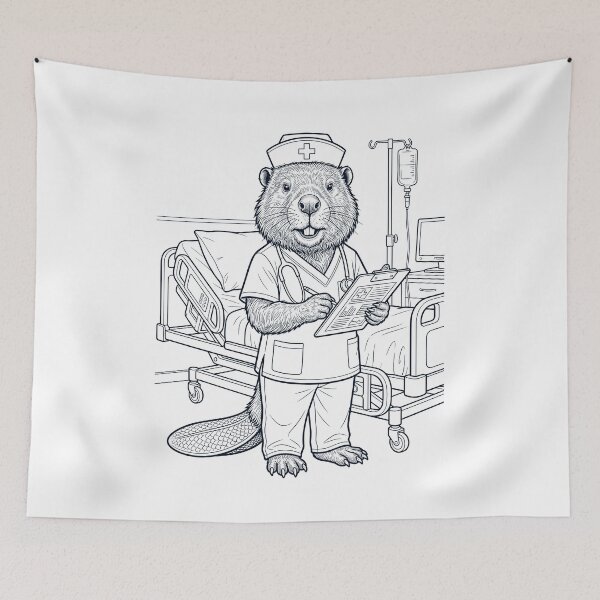 Item preview, Vintage Beaver Nurse Animal Lover designed and sold by TerryConnells.