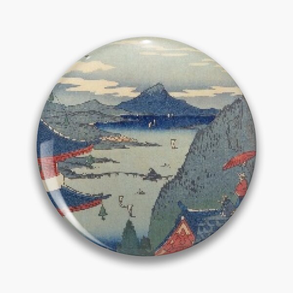 Item preview, Mount Hiei Temple Landscape – Vintage Japanese Ukiyo-e Art designed and sold by vekotpu.