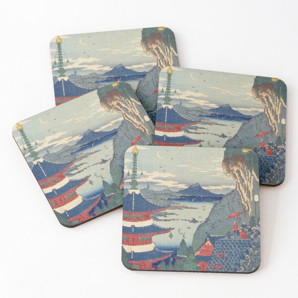 Item preview, Mount Hiei Temple Landscape – Vintage Japanese Ukiyo-e Art designed and sold by vekotpu.
