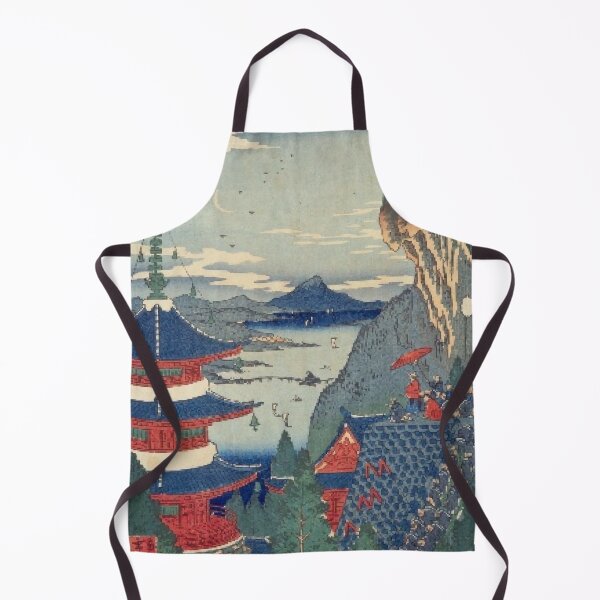 Item preview, Mount Hiei Temple Landscape – Vintage Japanese Ukiyo-e Art designed and sold by vekotpu.