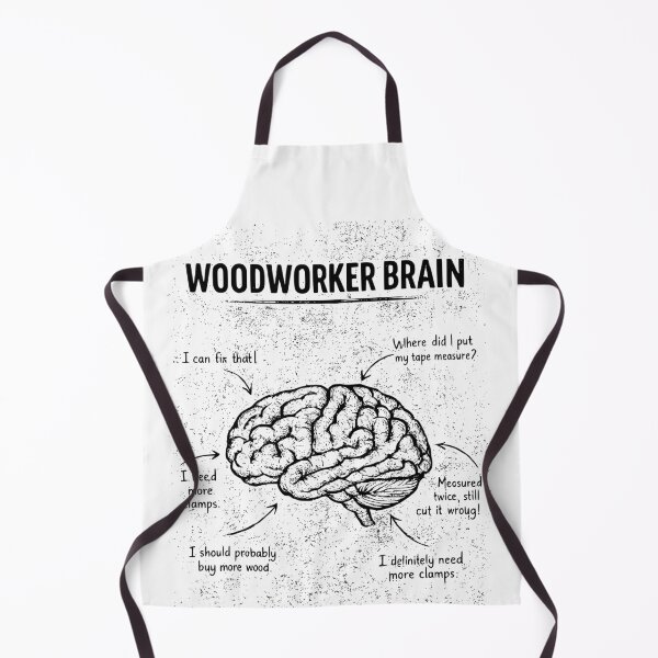 Item preview, Woodworker Brain Funny Carpenter Workshop Essential T-Shirt designed and sold by Maravillio.