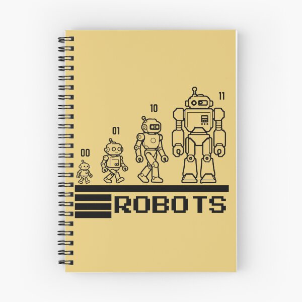 Item preview, 01 10 11 Binary Code Robots Coder Software Engineer Brown designed and sold by SchlossInspire.