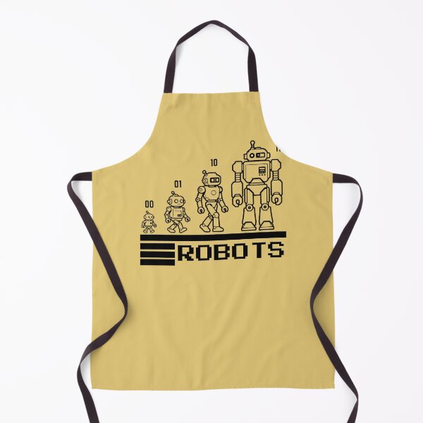 Item preview, 01 10 11 Binary Code Robots Coder Software Engineer Brown designed and sold by SchlossInspire.