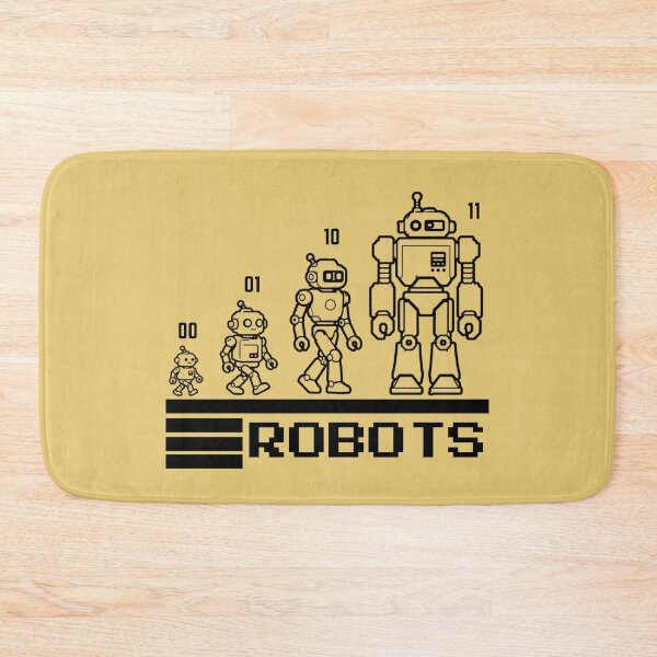 Item preview, 01 10 11 Binary Code Robots Coder Software Engineer Brown designed and sold by SchlossInspire.