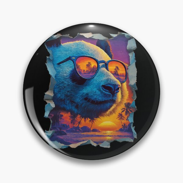 Item preview, Panda with Sunglasses Sunset Beach Tropical Animal Summer designed and sold by Littermin.