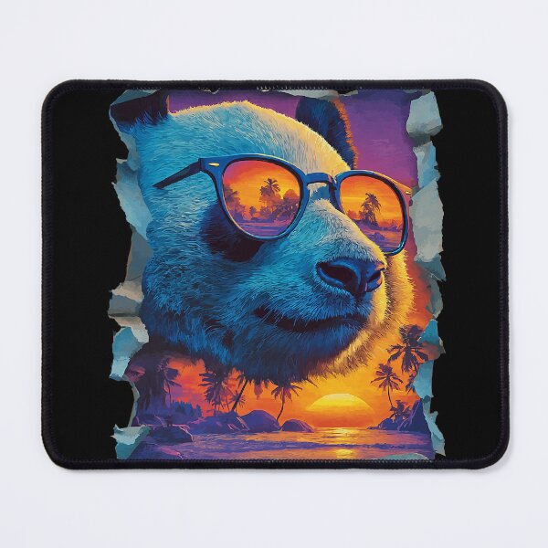 Item preview, Panda with Sunglasses Sunset Beach Tropical Animal Summer designed and sold by Littermin.