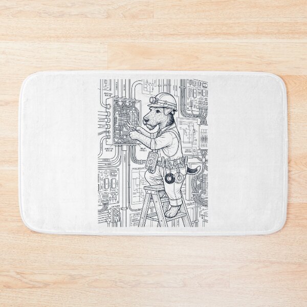 Item preview, Vintage Airedale Terrier Electrician Dog Dad Mom Lover designed and sold by DoodleTortle.