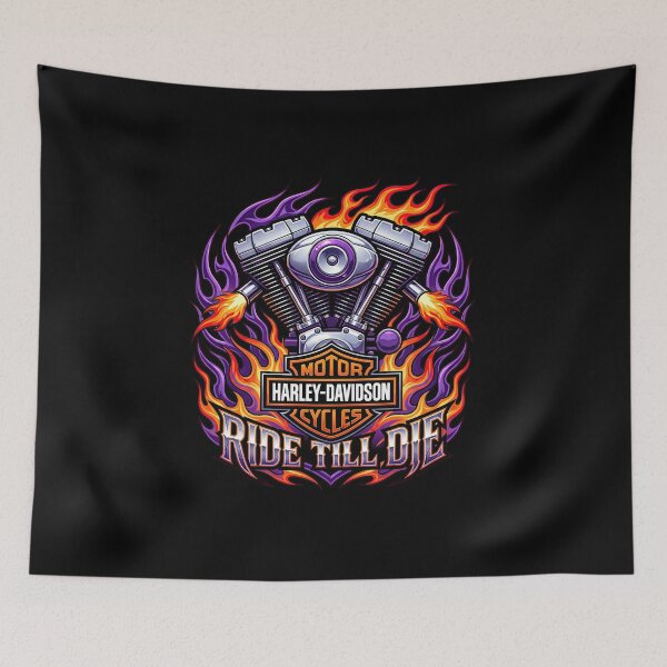 Item preview, Ride Till Die Harley Davidson Retro Motorcycle Design designed and sold by enzoade.