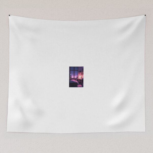 Item preview, Cozy Rainy Night Bedroom Lo-fi Aesthetic designed and sold by lofiasia.