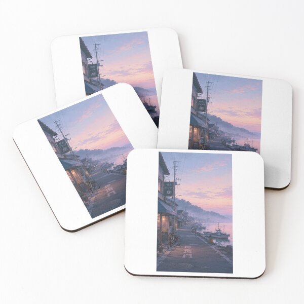 Item preview, Japanese Fishing Village at Dawn Lo-fi Aesthetic designed and sold by lofiasia.