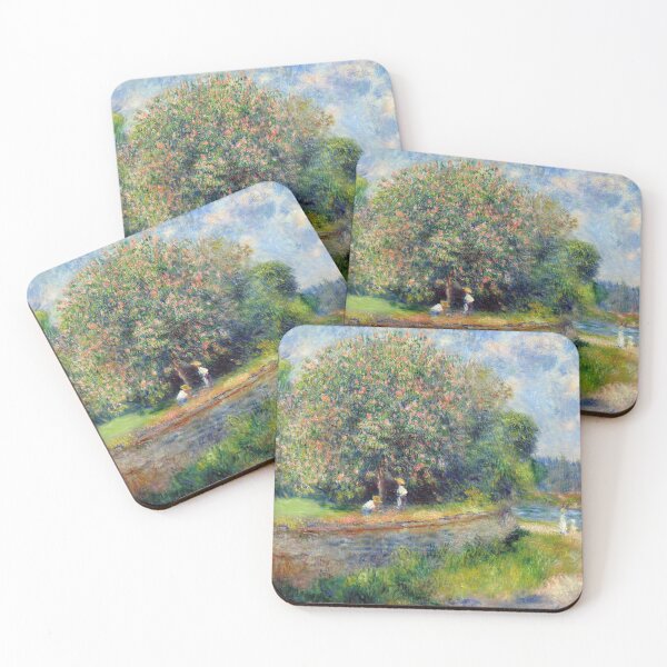 Item preview, Chestnut in Blossom by Pierre-Auguste Renoir: Impressionist Garden Wall Art designed and sold by artofuniverse.