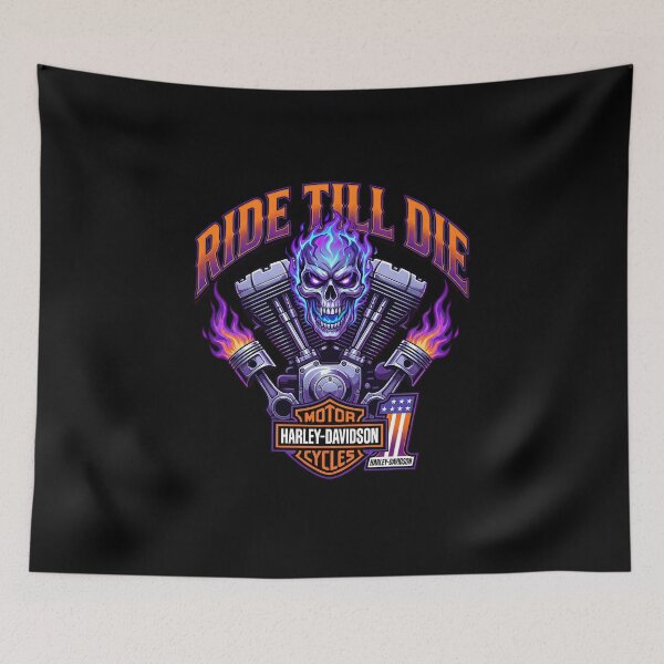 Item preview, Ride Till Die Harley Davidson Vintage Biker Graphic designed and sold by enzoade.