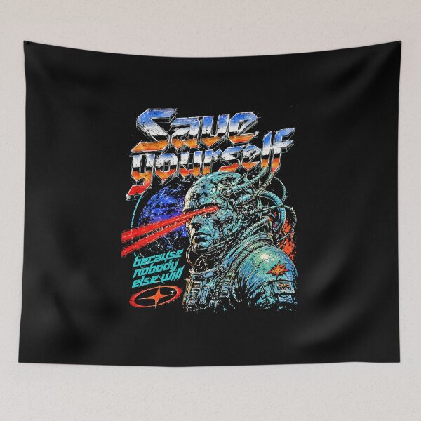 Item preview, Save Yourself Because Nobody Else Will Grunge Cyborg Warrior designed and sold by graphixpolash.