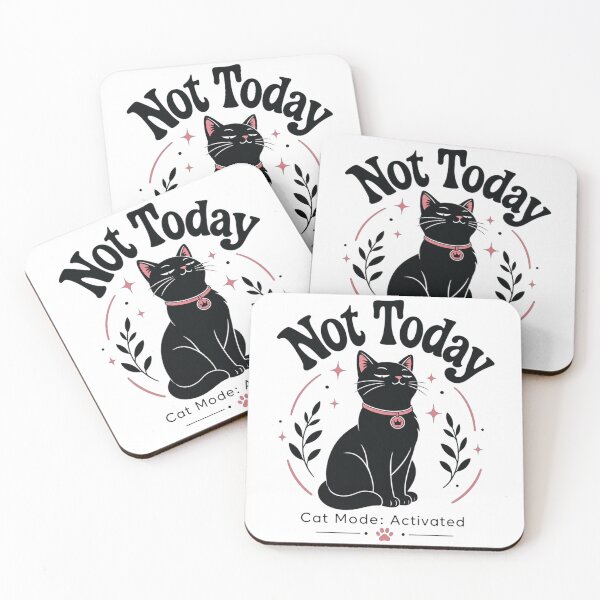 Item preview, Not Today Cat Mode Activated Funny Cat Lover T-Shirt designed and sold by WornWildCo.