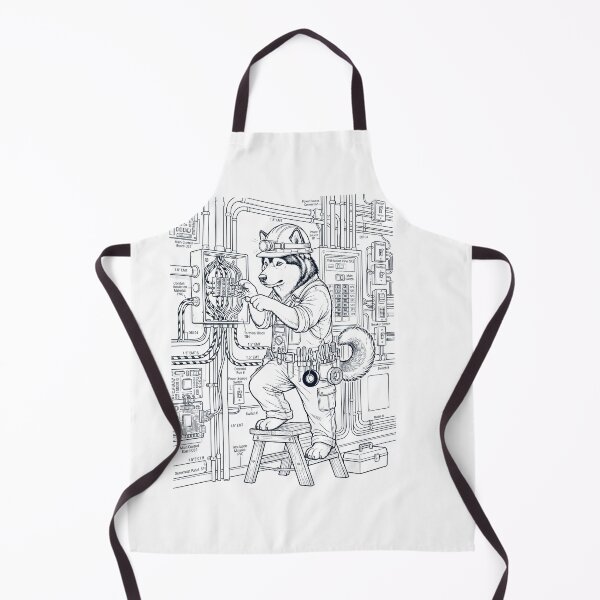 Item preview, Vintage Alaskan Malamute Electrician Dog Dad Mom Lover designed and sold by DoodleTortle.