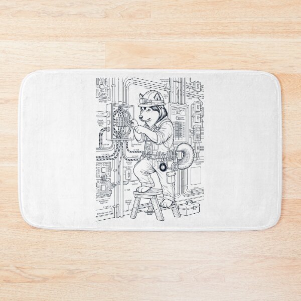 Item preview, Vintage Alaskan Malamute Electrician Dog Dad Mom Lover designed and sold by DoodleTortle.