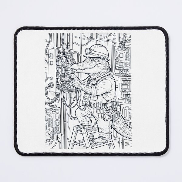 Item preview, Vintage Alligator Electrician Animal Lover designed and sold by DoodleTortle.