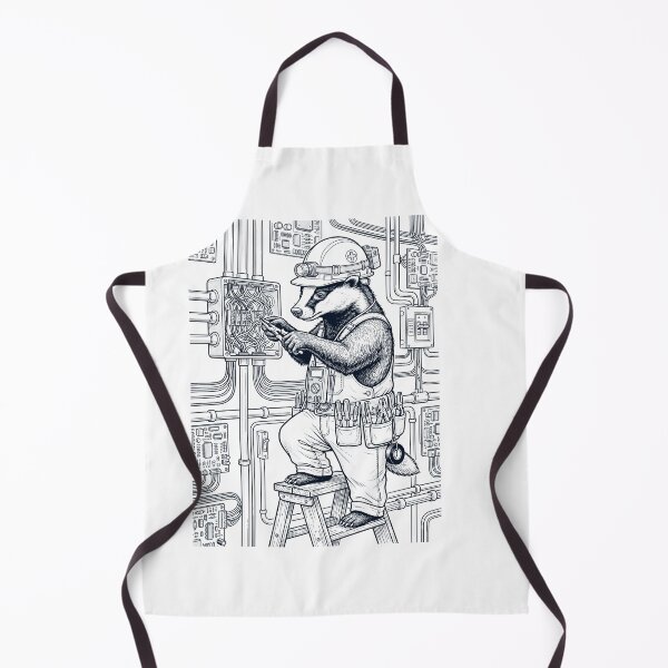 Item preview, Vintage Badger Electrician Animal Lover designed and sold by DoodleTortle.