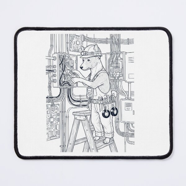 Item preview, Vintage Basenji Electrician Dog Dad Mom Lover designed and sold by DoodleTortle.