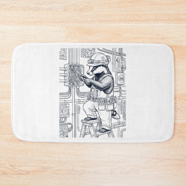 Item preview, Vintage Badger Electrician Animal Lover designed and sold by DoodleTortle.