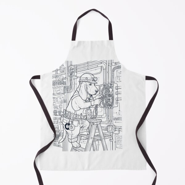 Item preview, Vintage Basset Hound Electrician Dog Dad Mom Lover designed and sold by DoodleTortle.