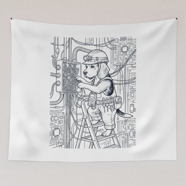 Item preview, Vintage Beagle Electrician Dog Dad Mom Lover designed and sold by DoodleTortle.