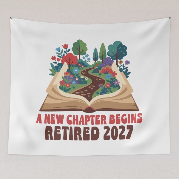 Item preview, A New Chapter Begins Retirement Last Day of School Teacher designed and sold by Colorfulman.