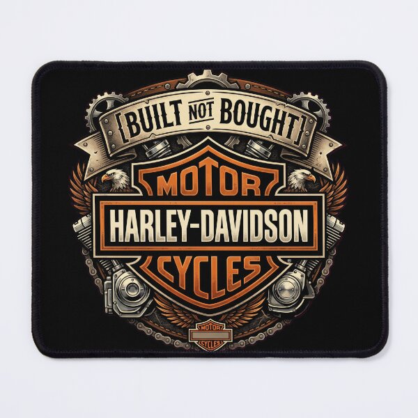 Item preview, Harley Davidson Built Not Bought Vintage Biker Workshop Artwork designed and sold by enzoade.