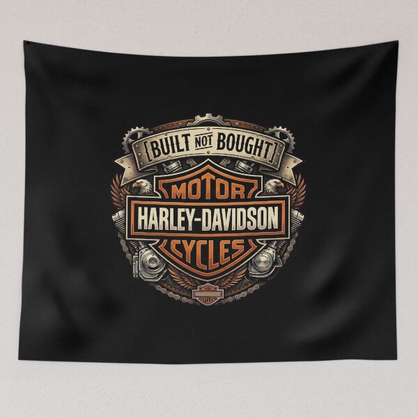 Item preview, Harley Davidson Built Not Bought Vintage Biker Workshop Artwork designed and sold by enzoade.
