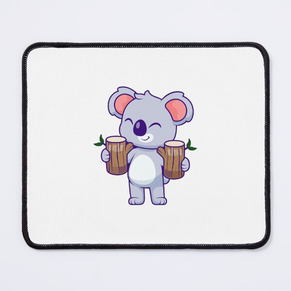 Item preview, Cute Koala Holding Wood Logs Cartoon designed and sold by Jerbilsmouse.