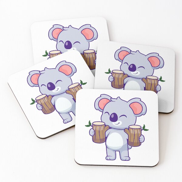 Item preview, Cute Koala Holding Wood Logs Cartoon designed and sold by Jerbilsmouse.