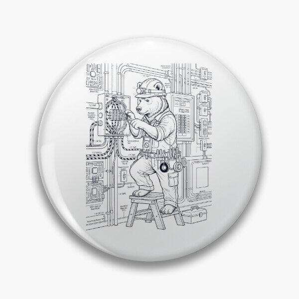 Item preview, Vintage Bear Electrician Animal Lover designed and sold by DoodleTortle.
