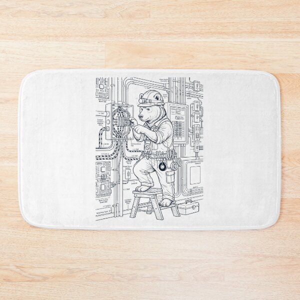 Item preview, Vintage Bear Electrician Animal Lover designed and sold by DoodleTortle.