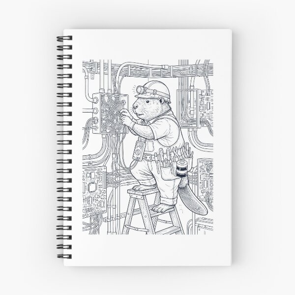 Item preview, Vintage Beaver Electrician Animal Lover designed and sold by DoodleTortle.