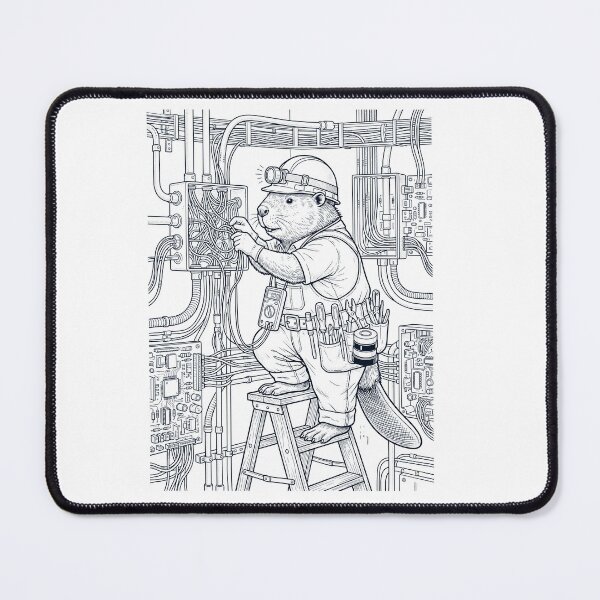 Item preview, Vintage Beaver Electrician Animal Lover designed and sold by DoodleTortle.