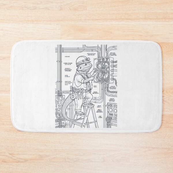 Item preview, Vintage Bearded Dragon Electrician Animal Lover designed and sold by DoodleTortle.