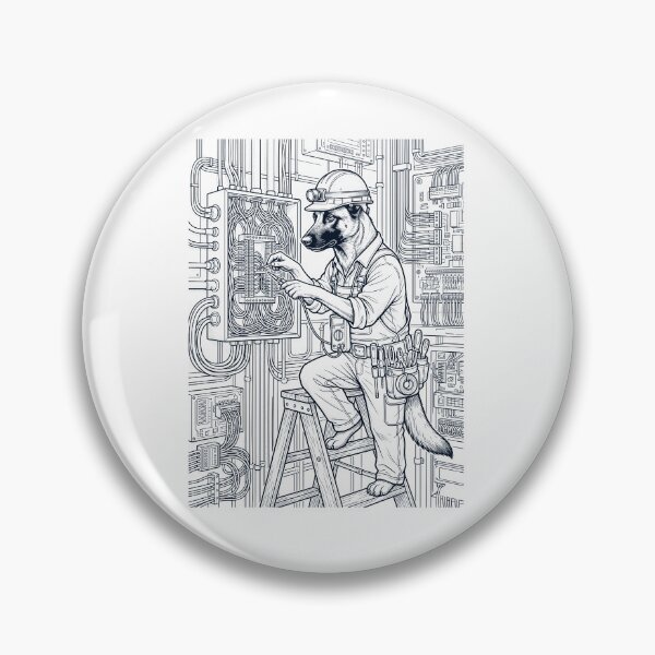 Item preview, Vintage Belgian Malinois Electrician Dog Dad Mom Lover designed and sold by DoodleTortle.