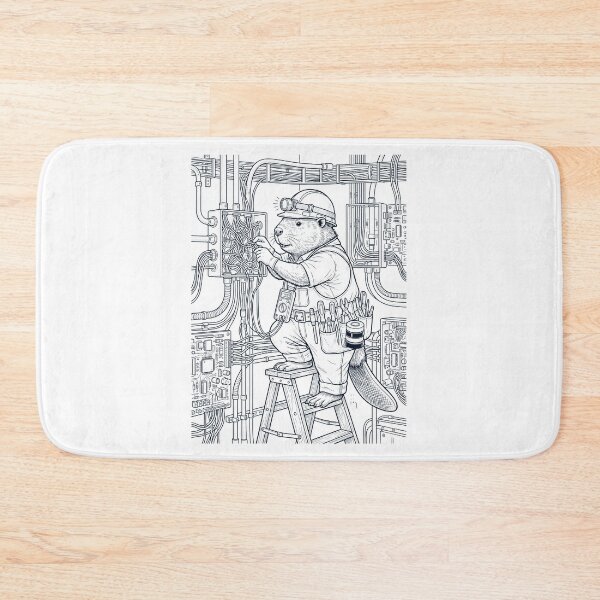 Item preview, Vintage Beaver Electrician Animal Lover designed and sold by DoodleTortle.
