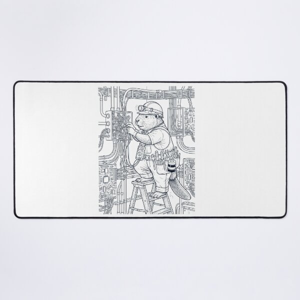 Item preview, Vintage Beaver Electrician Animal Lover designed and sold by DoodleTortle.