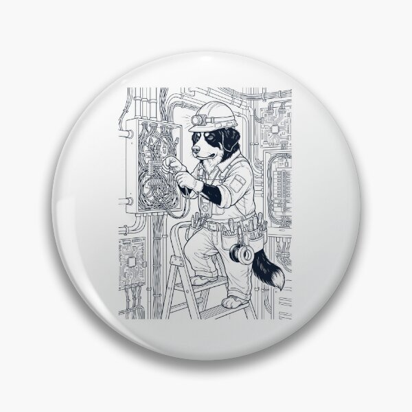 Item preview, Vintage Bernese Mountain Dog Electrician Dog Dad Mom Lover designed and sold by DoodleTortle.