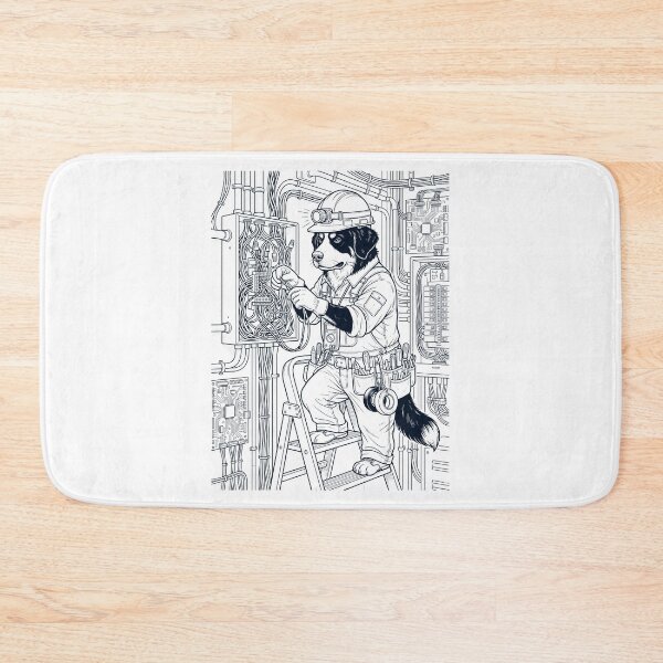 Item preview, Vintage Bernese Mountain Dog Electrician Dog Dad Mom Lover designed and sold by DoodleTortle.