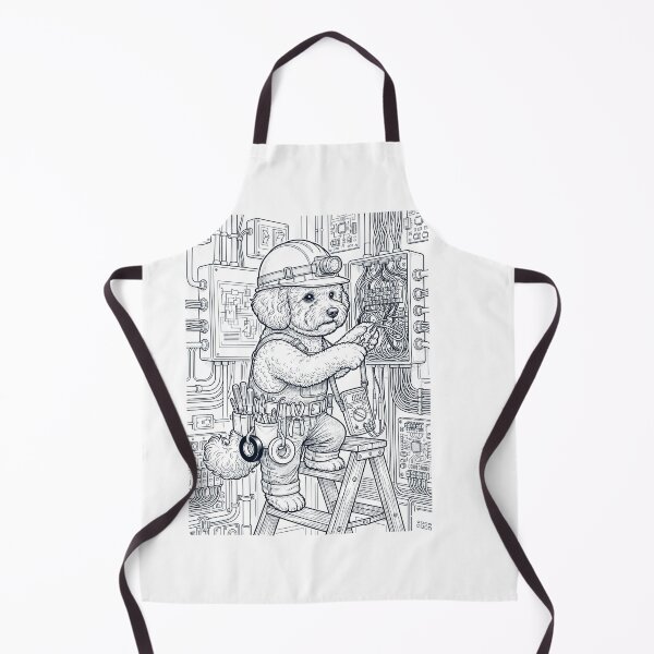 Item preview, Vintage Bichon Frise Electrician Dog Dad Mom Lover designed and sold by DoodleTortle.
