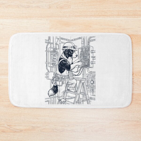 Item preview, Vintage Border Collie Electrician Dog Dad Mom Lover designed and sold by DoodleTortle.