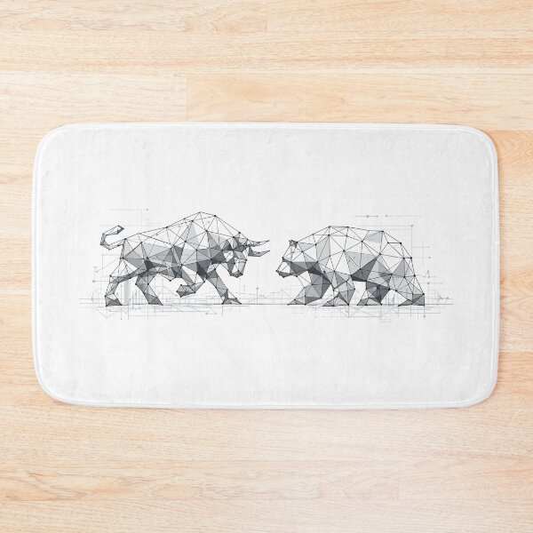 Item preview, Bull and Bear: Modern Low-Poly Art Design designed and sold by Pineapple-Tree.